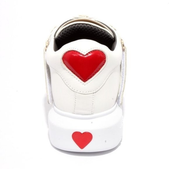 Moschino White Leather Fashion Platform Sneaker - Picture 5 of 8